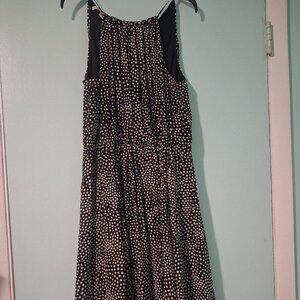 Maggy London Dress Sz 10 Black Polka Dot Cocktail Chiffon Mrs Maisel Throwback